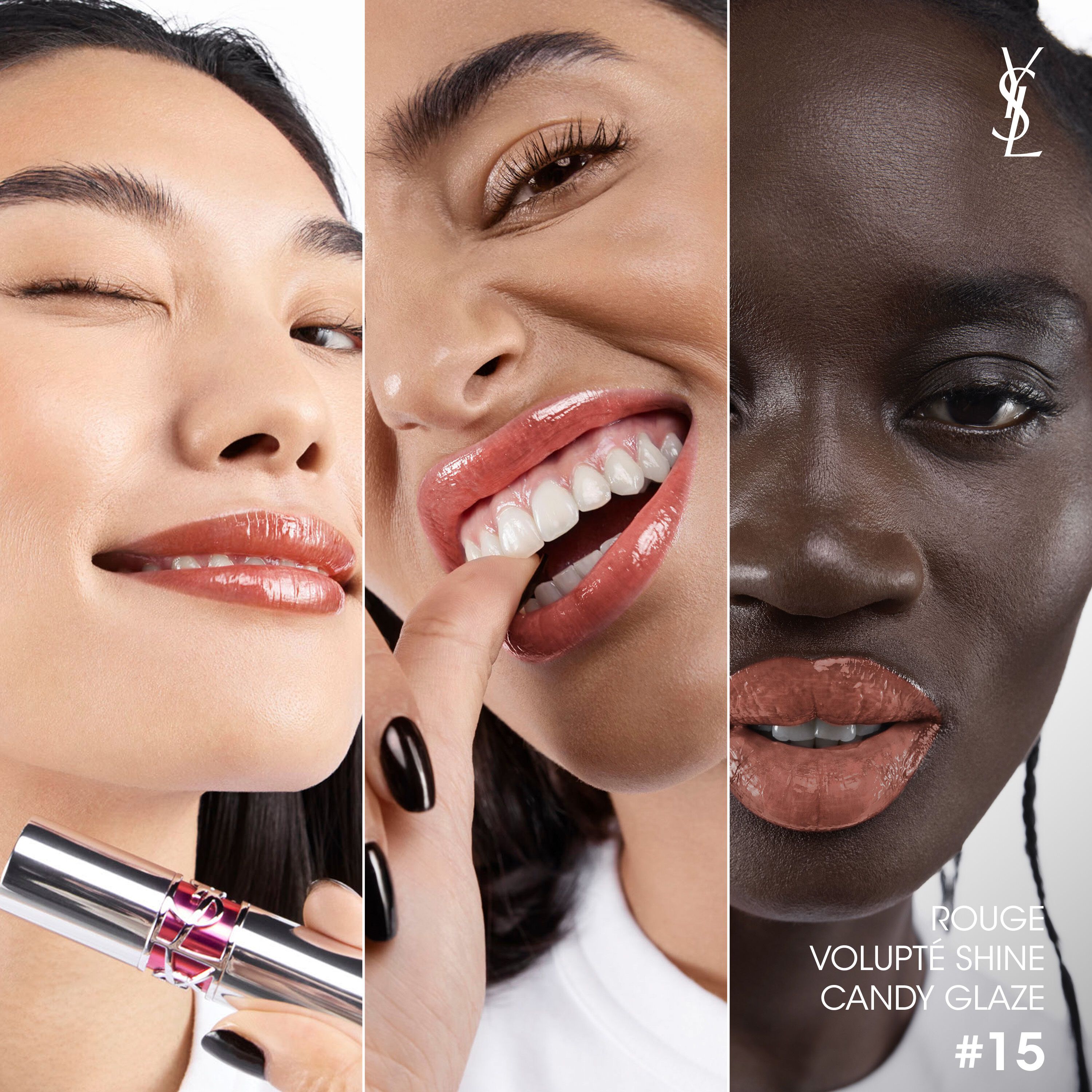 Rouge Volupté Candy Glaze Lipstick Lip Makeup YSL Beauty